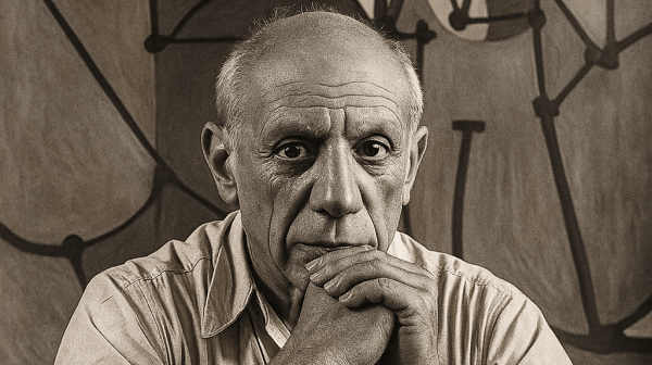 Les Demoiselles d’Avignon by Pablo Picasso, 1907 – five women with fractured forms and mask-like faces, considered the painting that sparked Cubism.