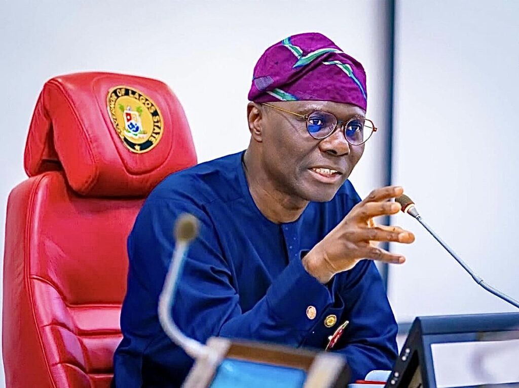 Lagos Governor Babajide Sanwo-Olu speaking at IATF 2027 hosting announcement — Nigeria to host Africa's biggest trade fair